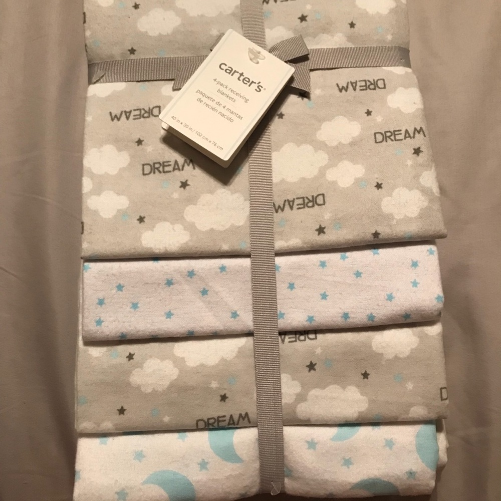 Carters Receiving Blankets 4 Pack